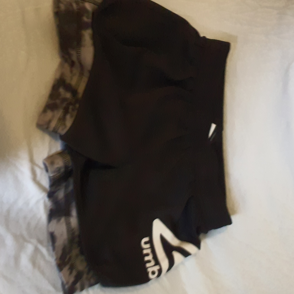 Umbro black and gray athletic shorts